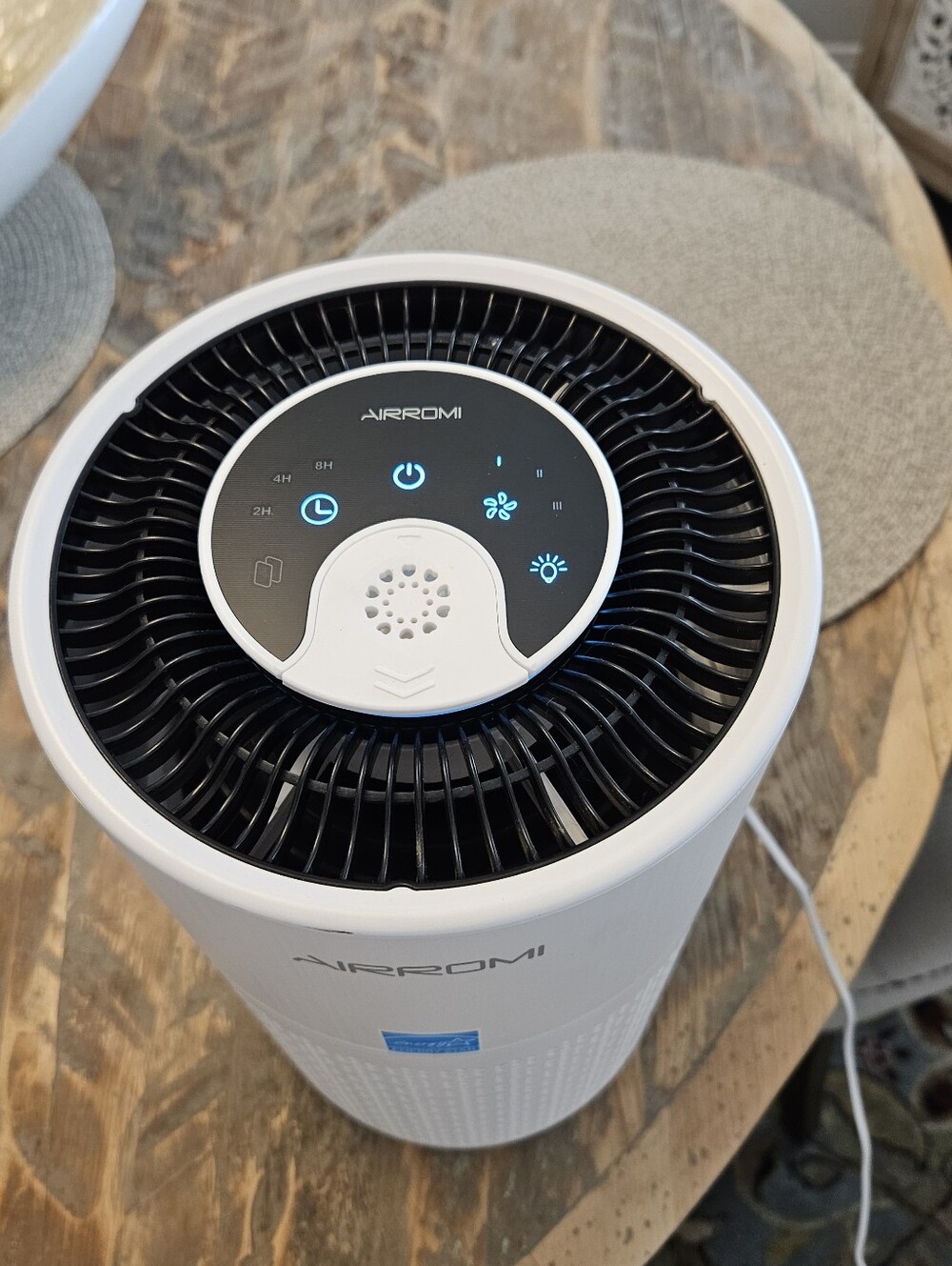 AIRROMI White Air Purifier with Touch Controls
